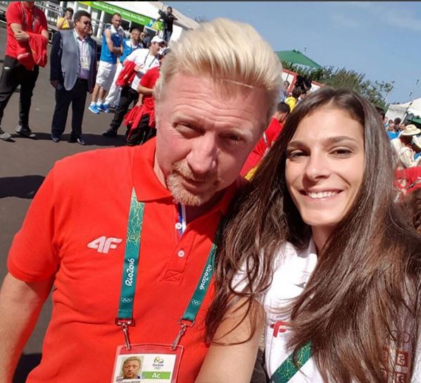 Jovana Brakočević u društvu Borisa Bekera