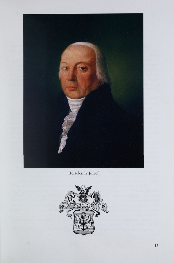 Portret i plemićki grb Jozefa Hertelendija Starijeg (176?-1839), velikog župana Torontalske županije od 1807. do 1809.