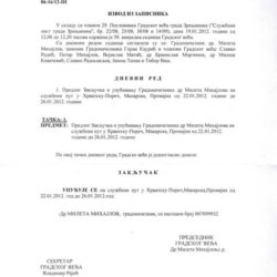 izvod sa sednice