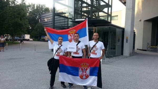 Tročlana reprezentacija Srbije: Zoran Protić, Miloš Stojiljković i Ajredin Ajeti