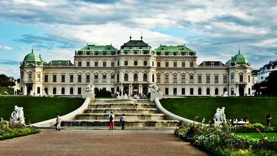 belvedere vienna austria winter wallpaper