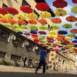 Umbrella street art