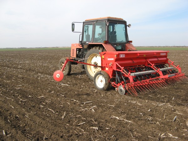 setva pšenice traktor