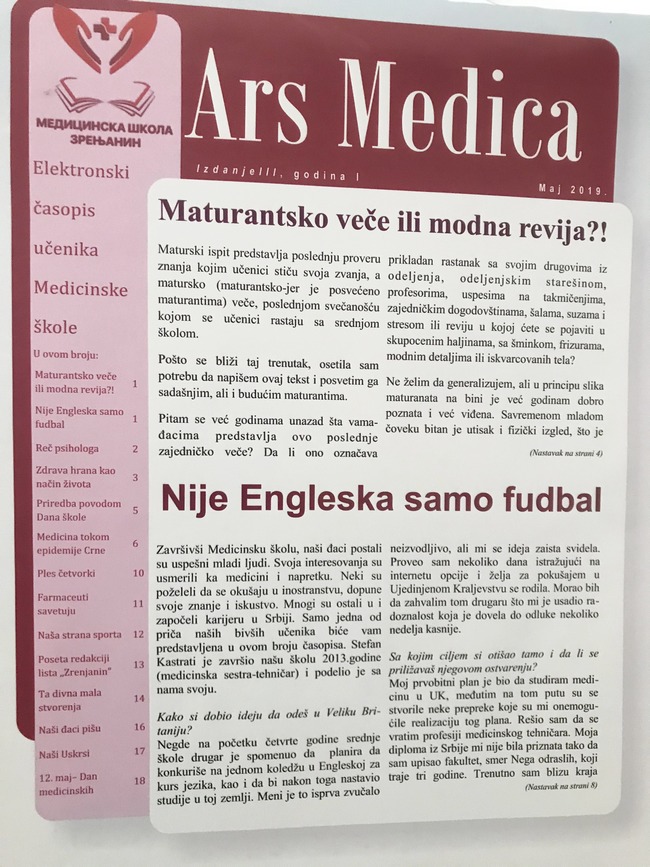 medicinska skola zrenjanin casopis ars medica4