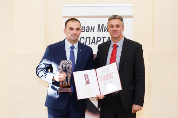 Simo Salapura dobitnik prestižne nagrade"Jovan Mikić Spartak" 1 simo salapura spartakova nagrada