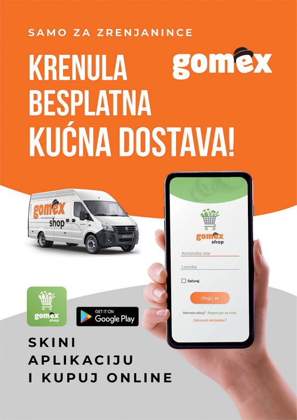 Gomex app dostava PLAKAT