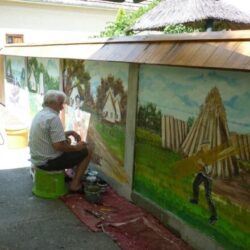belo blato zidni mural