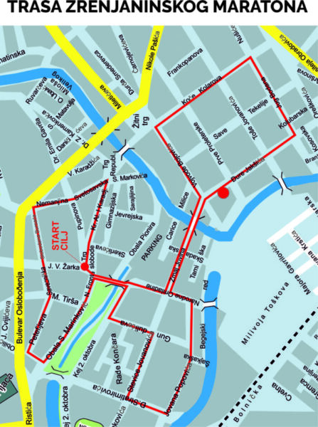 Mapa Maratona A4 trasa