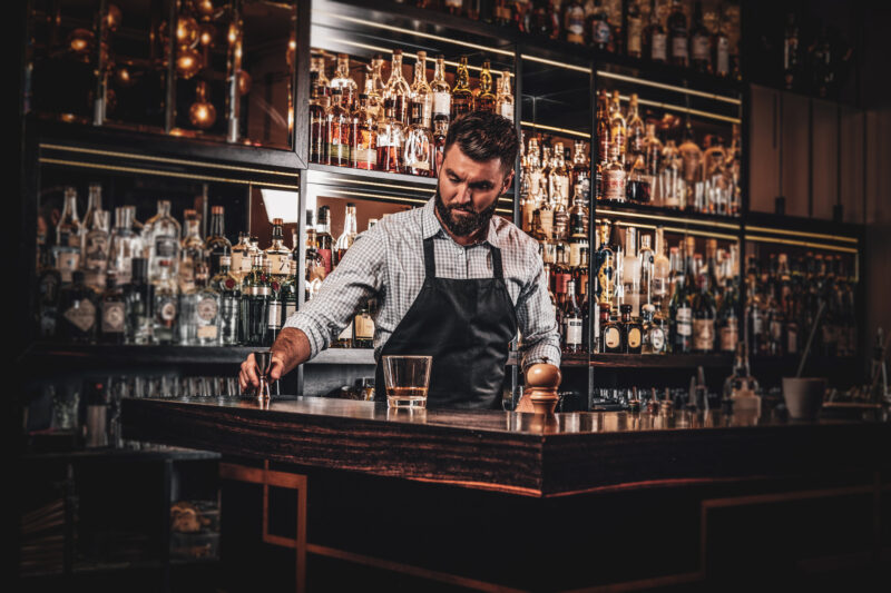 attractive barmen is prepairing drinks 2021 08 28 02 41 49 utc