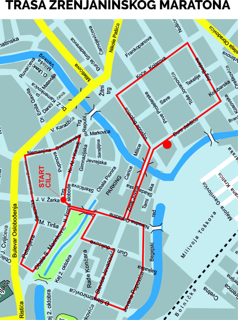 Mapa Maratona A4 trasa 1