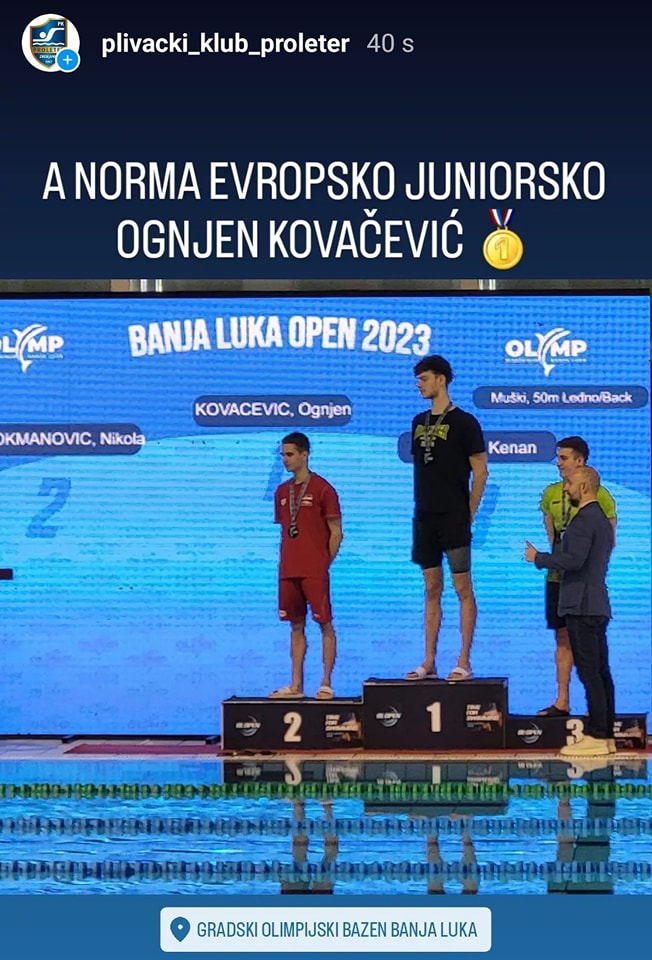 Plivači Proletera osvojili 21 medalju na mitingu Banja Luka Open