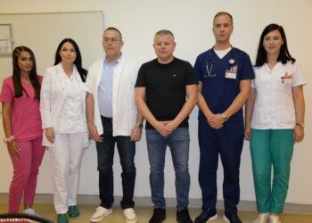 Kasandra Radu, glavna sestra Bolnice Andijana Santovac, pomoćnik direktora dr Dušan Živanov, direktor dr Igor Kitaresku, dr Novak Surla, dr Sanja Aničić