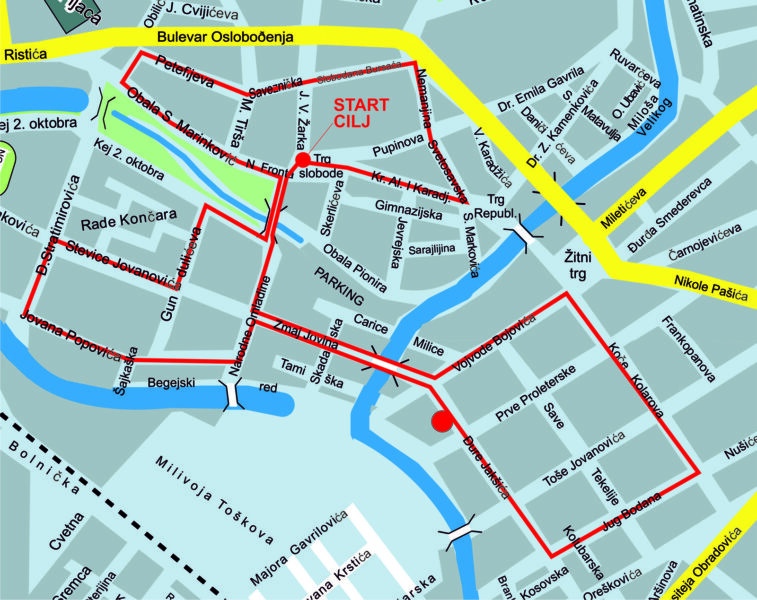 Mapa Maratona A4 trasa