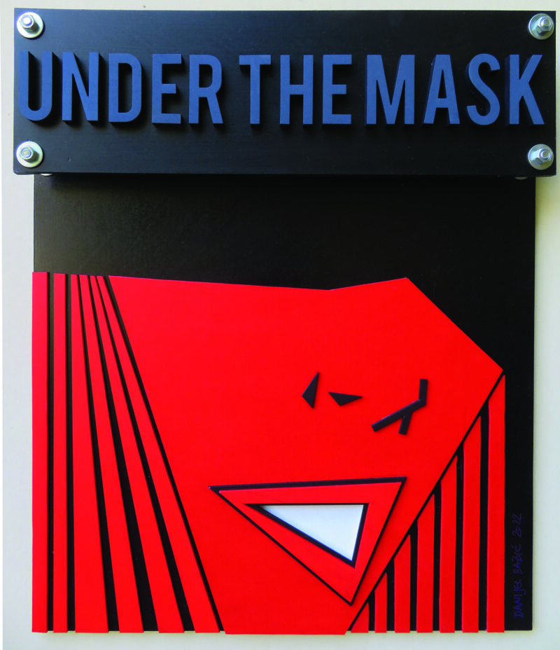 Under The Mask 2 mixed media 60x50x5 cm 2022